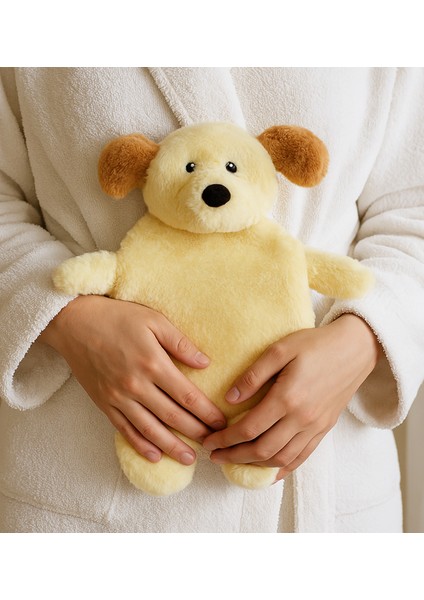 Legosh Köpek Figürlü Peluş Su Torbası Kılıfı Sevimli ve Yumuşak Kılıf