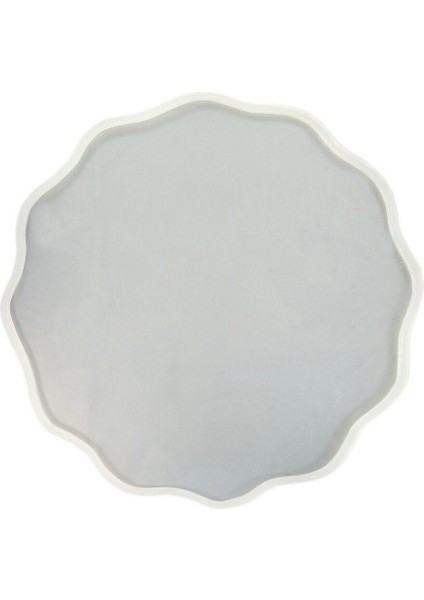 Epoksi Silikon Kalıp Yerli Dalgalı Nişan ve Söz Tepsi Kalıbı 29 cm