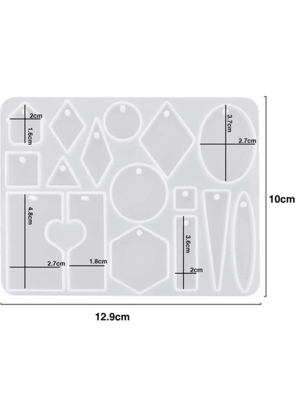 Epoksi Silikon Kalıp Çoklu Anahtarlık Delikli Kolye Küpe Kalıbı fiyatları