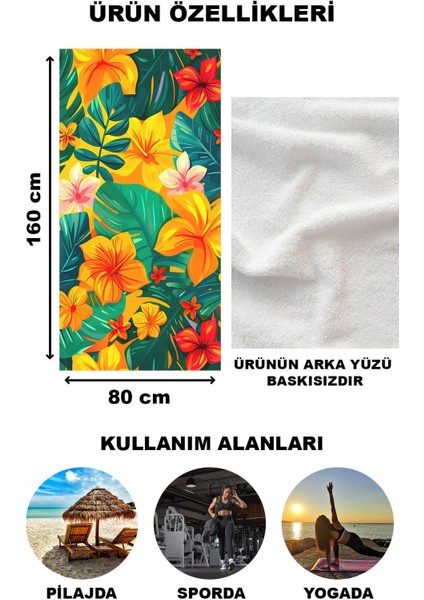Dekoratif Modern Desenli Plaj Deniz Havlusu Peştamal 80X160 cm LION17 fiyatları