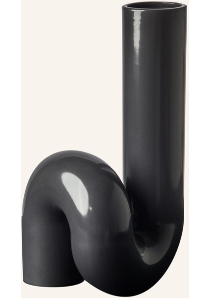 Yourtube Seramik Vazo 37 cm Yükseklik, Metalik Parlaklık, Modern Tasarım