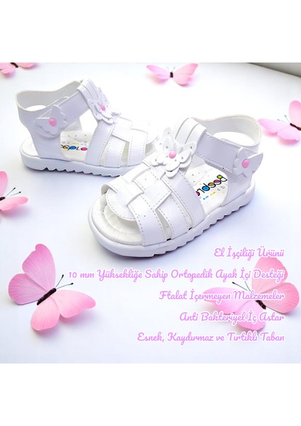 Ortopedik Kız Bebek Sandaleti Kelebek Serisi KLB2415 fiyatları