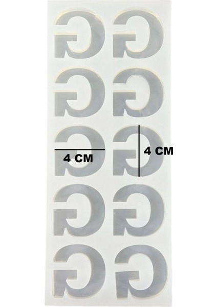 Epoksi Çoklu Silikon Kalıp G Harfi Anahtarlık Reçine Seri Döküm Kalıbı 4 cm 10 Lu modelleri