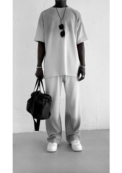 Erkek Yıkamalı Renk Geçişli Oversize T-Shirt Gri Siyah fiyatları