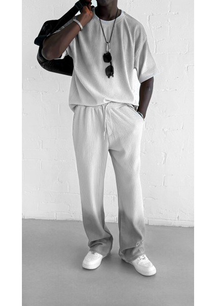 Erkek Yıkamalı Renk Geçişli Oversize T-Shirt Gri Siyah modelleri