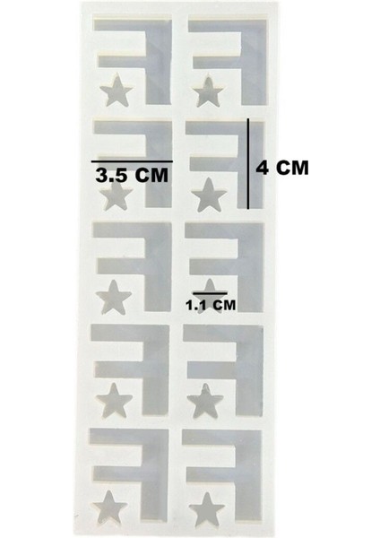 Epoksi Çoklu Silikon Kalıp F Harfi Anahtarlık Reçine Seri Döküm Kalıbı 4 cm 10 Lu fiyatları