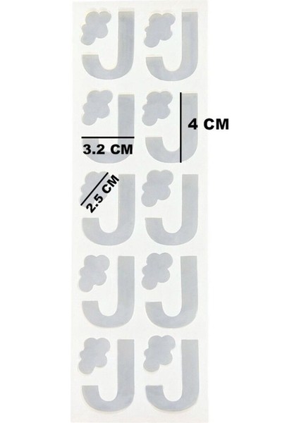 Epoksi Çoklu Silikon Kalıp J Harfi Anahtarlık Reçine Seri Döküm Kalıbı 4 cm 10 Lu fiyatları