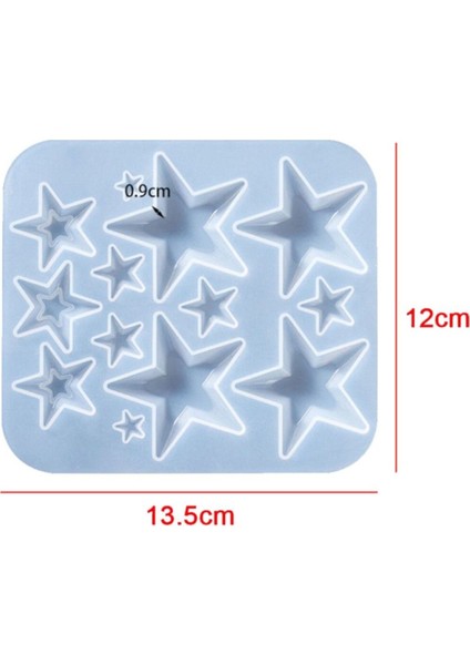 Epoksi Silikon Kalıp Çoklu Anahtarlık Farklı Boylarda Yıldız Kolye Küpe Kalıbı fiyatları