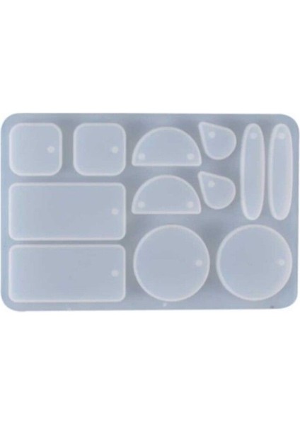 Epoksi Silikon Kalıp Çoklu Küpe ve Kolye Kalıbı 8X12 cm modelleri