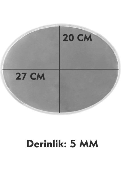 Epoksi Silikon Kalıp Yerli Üretim Oval Tepsi Kalıbı Düz 20X27 cm