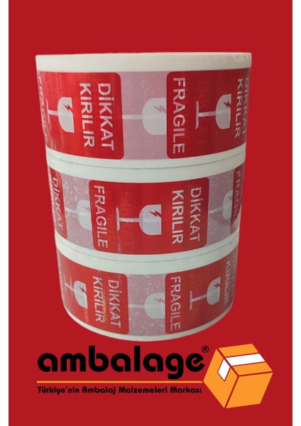 3 Adet Dikkat Kırılır Bandı Kırılır Etiketli Bant 45MM x 100M Koli Bant Hotmelt Koli Bandı fırsatları