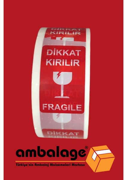 3 Adet Dikkat Kırılır Bandı Kırılır Etiketli Bant 45MM x 100M Koli Bant Hotmelt Koli Bandı indirimleri