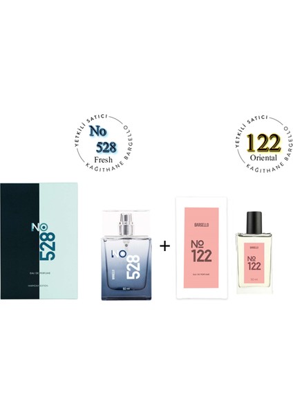 122 + No: 528 Kadın / Erkek Parfüm EDP 50 ml Oriental / Fresh