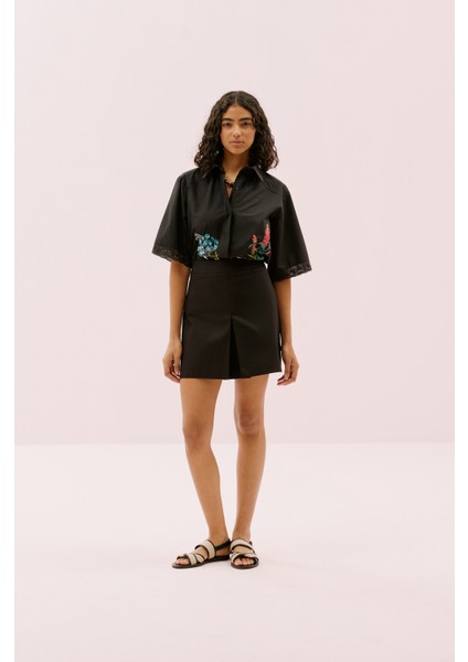 Pilikaşe Mini Etek Siyah Y2515041_001