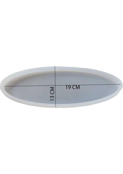 Epoksi Silikon Kalıp Küçük Oval Tepsi Kalıbı 19 X13 cm