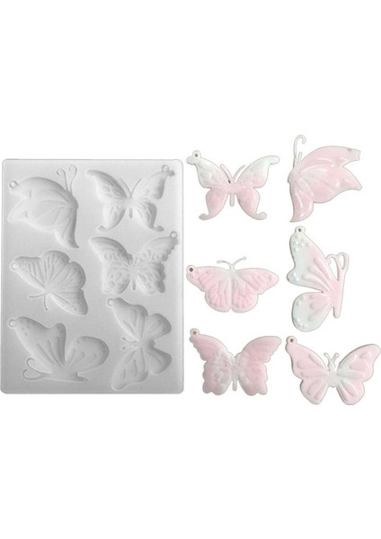 Epoksi Reçine Silikon Kalıp Çoklu Kelebek Figürleri Anahtarlık Kolye Kalıbı fiyatları