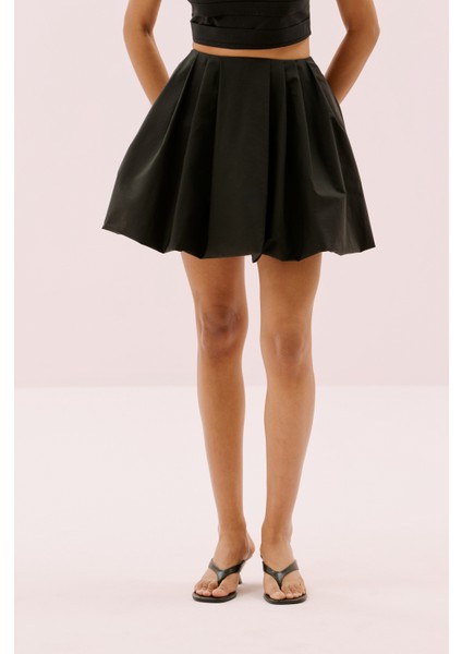 Poplin Mini Balon Etek Siyah Y2515055_001 modelleri