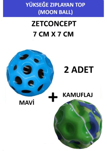 2 Adet Moon Ball (Yükseğe Zıplayan Top) Süper Eğlenceli Uzay Topu - Space Ball Bouncy Ball