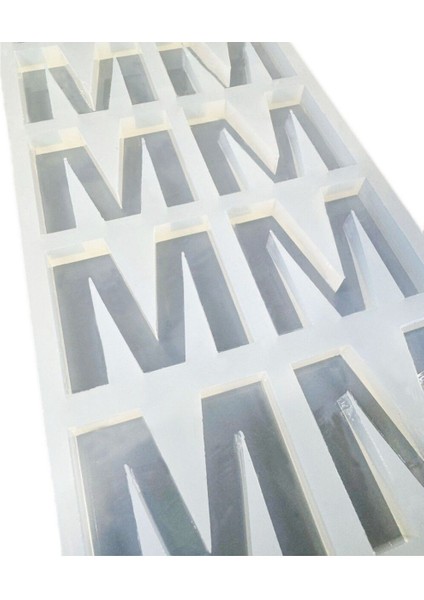 Epoksi Çoklu Silikon Kalıp M Harfi Anahtarlık Reçine Seri Döküm Kalıbı 4 cm 10 Lu modelleri