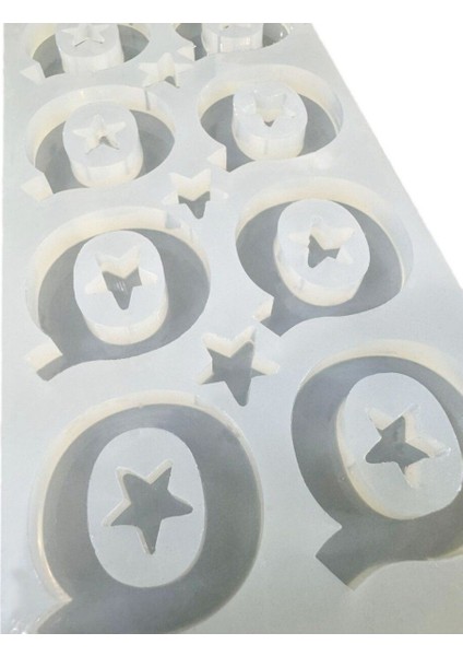 Epoksi Çoklu Silikon Kalıp Q Harfi Anahtarlık Reçine Seri Döküm Kalıbı 4 cm 10 Lu modelleri