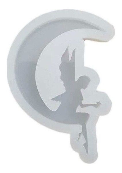 Epoksi Silikon Kalıp Anahtarlık Ay Perizi Kızı Kolye Kalıbı 3.5x6.5 cm