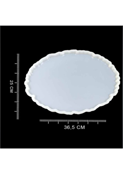 Epoksi Silikon Kalıp Oval Dalgalı Tepsi (Supla) Kalıbnı Yerli 25X33.5 cm modelleri