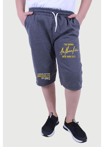 Authentic Broklyn Baskılı, Erkek Çocuk Kapri&şort