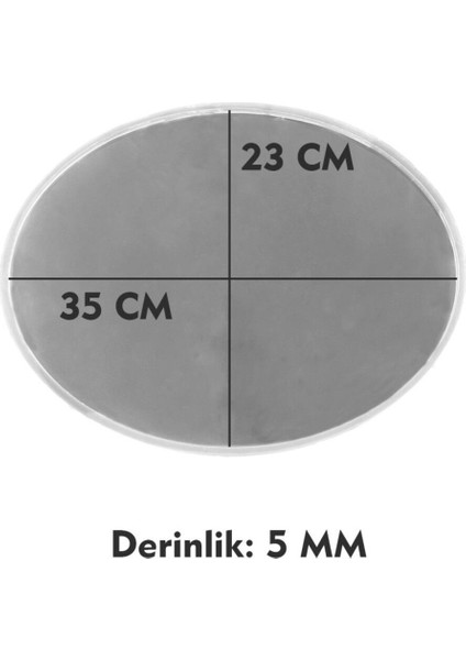 Epoksi Silikon Kalıp Yerli Üretim Oval Tepsi Kalıbı Düz 23X35 cm