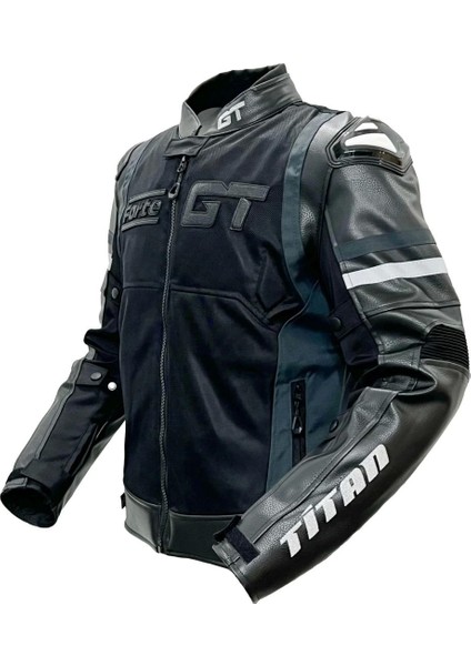 Titan Antrasit 4 Mevsim Hörgüçlü Motosiklet Montu