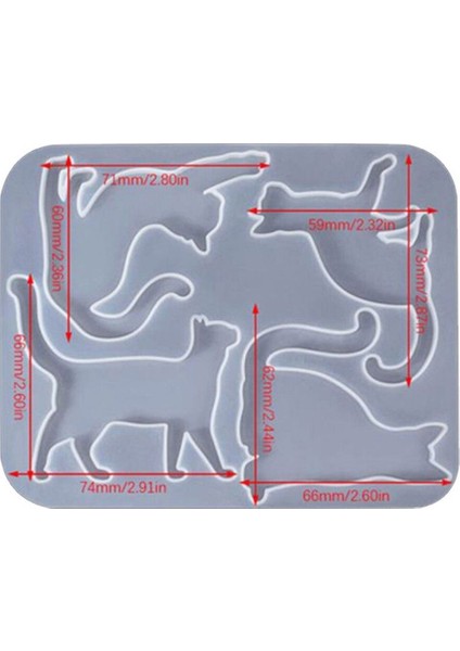 Epoksi Reçine Silikon Kalıp Kedi Kolye ve Anahtarlık Kalıbı 4 Lü fiyatları