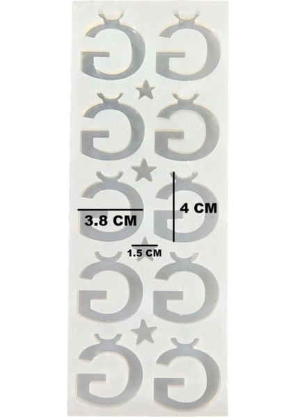 Epoksi Çoklu Silikon Kalıp Ğ Harfi Anahtarlık Reçine Seri Döküm Kalıbı 4 cm 10 Lu fiyatları