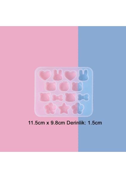 Epoksi Silikon Kalıp Çeşitli Mini Figürler Anahtarlık Kolye Kalıbı 14 Lü fiyatları