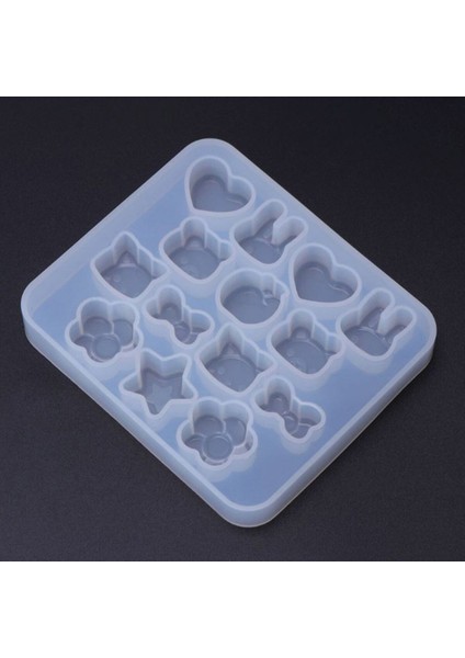 Epoksi Silikon Kalıp Çeşitli Mini Figürler Anahtarlık Kolye Kalıbı 14 Lü modelleri