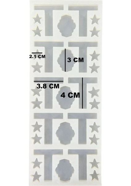 Epoksi Çoklu Silikon Kalıp T Harfi Anahtarlık Reçine Seri Döküm Kalıbı 4 cm 10 Lu fiyatları