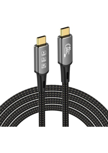 8k USB 4,0 240 W 40 GB 60 Hz 0,5 M Şarj Kablosu