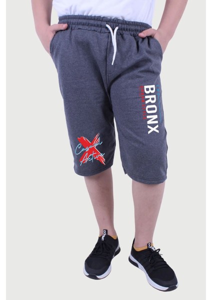 Bronx Urban Style Yazı Baskılı, Erkek Çocuk Kapri&şort