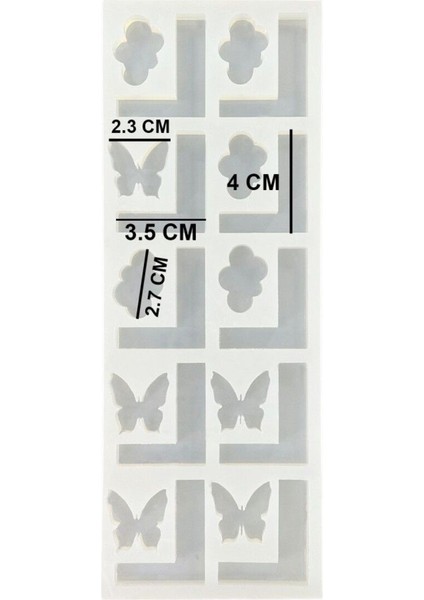 Epoksi Çoklu Silikon Kalıp L Harfi Anahtarlık Reçine Seri Döküm Kalıbı 4 cm 10 Lu fiyatları