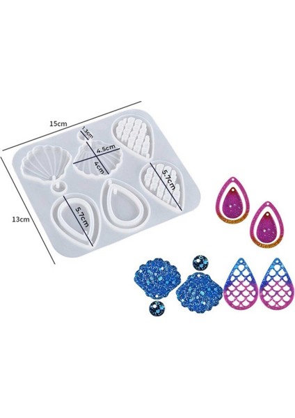 Epoksi Silikon Kalıp Deniz Kabuğu ve Damla Model Kolye Küpe Kalıbı fiyatları
