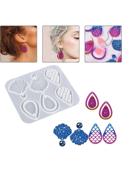 Epoksi Silikon Kalıp Deniz Kabuğu ve Damla Model Kolye Küpe Kalıbı modelleri