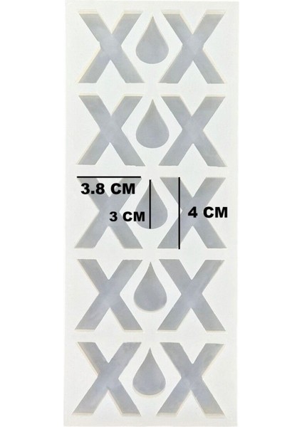 Epoksi Çoklu Silikon Kalıp x Harfi Anahtarlık Reçine Seri Döküm Kalıbı 4 cm 10 Lu fiyatları