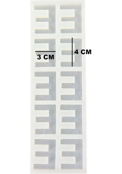 Epoksi Çoklu Silikon Kalıp E Harfi Anahtarlık Reçine Seri Döküm Kalıbı 4 cm 10 Lu fiyatları