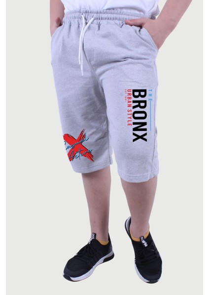 Bronx Urban Style Yazı Baskılı, Erkek Çocuk Kapri&şort