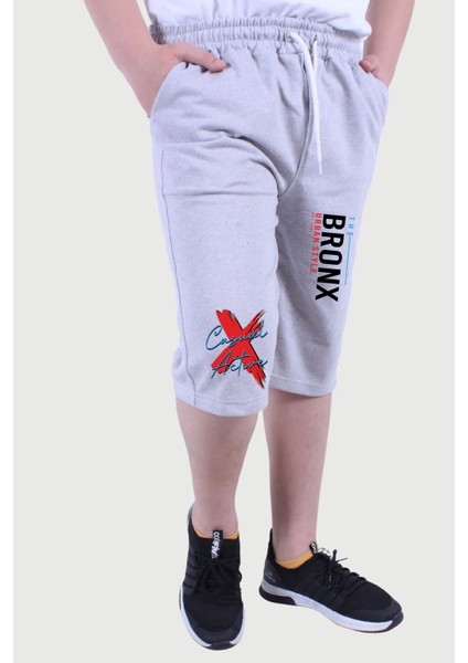 Bronx Urban Style Yazı Baskılı, Erkek Çocuk Kapri&şort