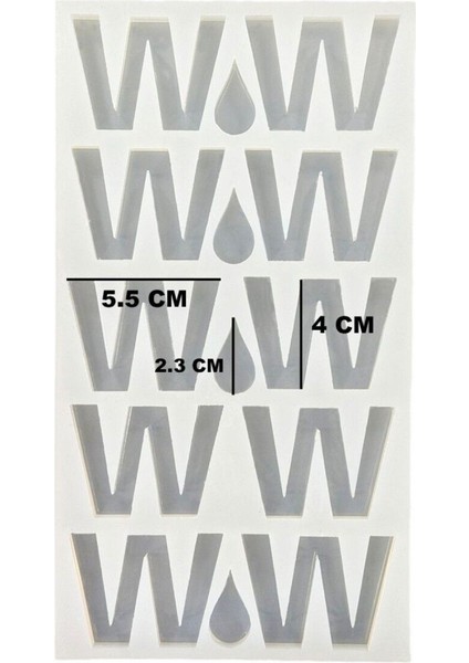 Epoksi Çoklu Silikon Kalıp W Harfi Anahtarlık Reçine Seri Döküm Kalıbı 4 cm 10 Lu fiyatları