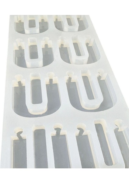 Epoksi Çoklu Silikon Kalıp Ü Harfi Anahtarlık Reçine Seri Döküm Kalıbı 4 cm 10 Lu fiyatları