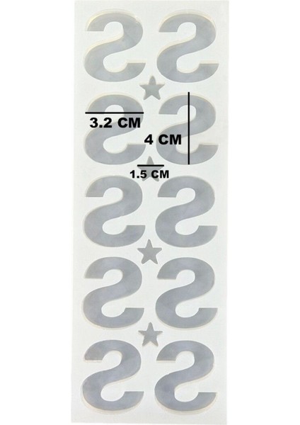 Epoksi Çoklu Silikon Kalıp S Harfi Anahtarlık Reçine Seri Döküm Kalıbı 4 cm 10 Lu