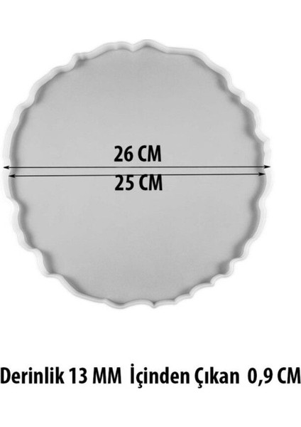 Epoksi Silikon Güneş Tepsi Kalıbı 26 cm