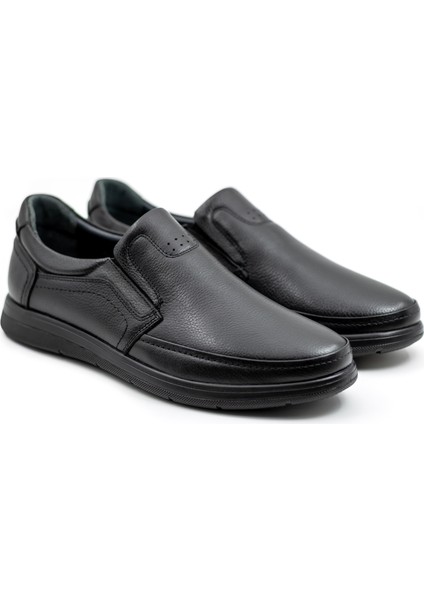Velton Hakiki Deri Siyah Comfort Ortopedik Erkek Günlük Ayakkabı – Baba Ayakkabısı indirimleri
