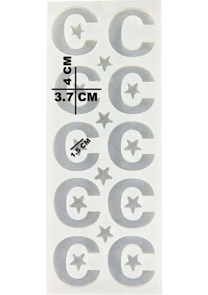 Epoksi Çoklu Silikon Kalıp C Harfi Anahtarlık Reçine Seri Döküm Kalıbı 4 cm 10 Lu fiyatları