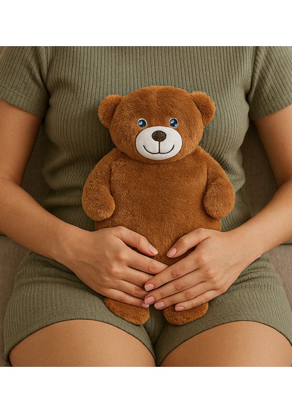 Legosh Ayıcık Figürlü Peluş Su Torbası Kılıfı Sevimli ve Yumuşak Kılıf